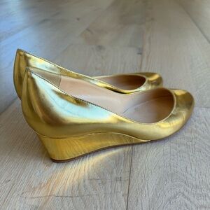 Christian Louboutin Gold Wedge Heels | EU 39.5